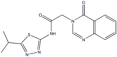 2-(4-oxoquinazolin-3(4H)-yl)-N-[5-(propan-2-yl)-1,3,4-thiadiazol-2-yl]acetamide CAS#: 826996-91-2