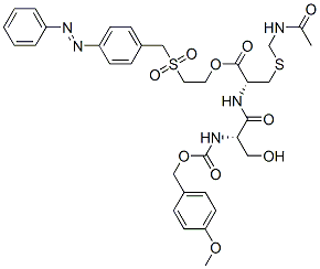 2-[[4-(phenylazo)benzyl]sulphonyl]ethyl S-(acetamidomethyl)-N-[N-[(4-methoxybenzyloxy)carbonyl]-L-seryl]-L-cysteinate CAS#: 84712-94-7
