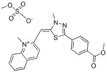 2-[[5-[4-(methoxycarbonyl)phenyl]-3-methyl-1,3,4-thiadiazol-2(3H)-ylidene]methyl]-1-methylquinolinium methyl sulphate CAS#: 85050-06-2