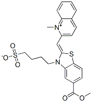 2-[[5-(methoxycarbonyl)-3-(4-sulphonatobutyl)-3H-benzothiazol-2-ylidene]methyl]-1-methylquinolinium CAS#: 84434-35-5