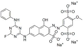 2-[[6-[[6-anilino-4-fluoro-1,3,5-triazin-2-yl]amino]-1-hydroxy-3-sulpho-2-naphthyl]azo]-5-methoxybenzene-1,4-disulphonic acid, sodium salt CAS#: 83399-95-5