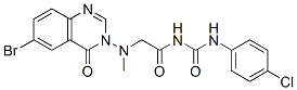 2-[(6-bromo-4-oxo-quinazolin-3-yl)methylamino]-N-[(4-chlorophenyl)carb amoyl]acetamide CAS#: 86816-93-5