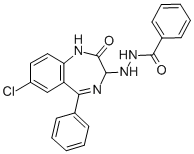 2-(7-Chloro-2-oxo-5-phenyl-2,3-dihydro-1H-1,4-benzodiazepin-3-yl)hydra zide of benzoic acid CAS#: 84044-24-6