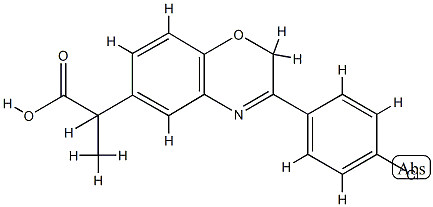 2-[8-(4-chlorophenyl)-10-oxa-7-azabicyclo[4.4.0]deca-2,4,7,11-tetraen- 4-yl]propanoic acid CAS#: 86818-29-3