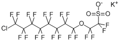 2-[(8-chloro-1,1,2,2,3,3,4,4,5,5,6,6,7,7,8,8-hexadecafluoroctyl)oxyl]-1,1,2,2-tetrafluoro-ethanesulfonic acid,potassium salt CAS#: 83329-89-9