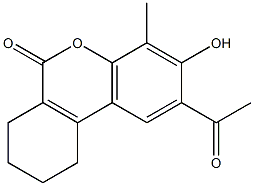2-Acetyl-3-hydroxy-4-methyl-7,8,9,10-tetrahydro-benzo[c]chromen-6-one CAS#: 86557-18-8