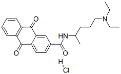 2-Anthracenecarboxamide, N-(4-(diethylamino)-1-methylbutyl)-9,10-dihyd ro-9,10-dioxo-, monohydrochloride CAS#: 81086-04-6