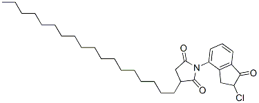 2-Chloro-4-(2,5-dioxo-3-octadecylpyrrolidin-1-yl)indan-1-one CAS#: 85223-73-0