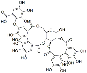 2-O,3-O-[(4,4',5,5',6,6'-Hexahydroxy[1,1'-biphenyl]-2,2'-diyl)dicarbonyl]-4-O,6-O-[[4'-(2,3,4-trihydroxy-6-carboxyphenoxy)-4,5,5',6,6'-pentahydroxy[1,1'-biphenyl]-2,2'-diyl]dicarbonyl]-D-glucopyranose CAS#: 85137-27-5