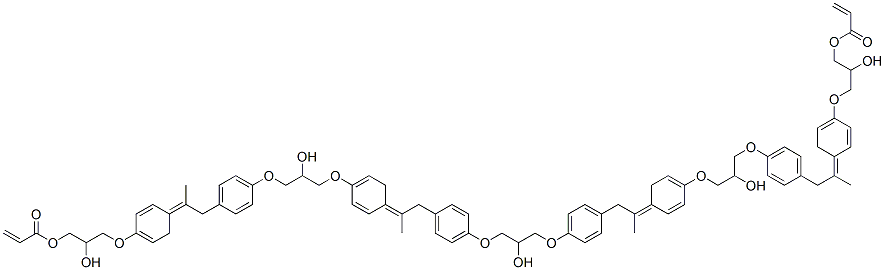 2-Propenoic acid, (2-hydroxy-1,3-propanediyl)bis[oxy-4,1-phenylene(1-methylethylidene)-4,1-phenyleneoxy(2-hydroxy-3,1-propanediyl)oxy-4,1-phenylene(1-methylethylidene)-4,1-phenyleneoxy(2-hydroxy-3,1-propanediyl)] ester CAS#: 83045-01-6
