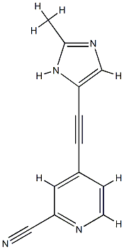 2-Pyridinecarbonitrile,4-[(2-methyl-1H-imidazol-4-yl)ethynyl]-(9CI) CAS#: 802906-44-1