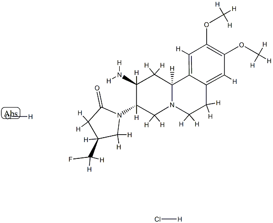 2-Pyrrolidinone, 1-[(2S,3S,11bS)-2-aMino-1,3,4,6,7,11b-hexahydro-9,10-diMethoxy-2H-benzo[a]quinolizin-3-yl]-4-(fluoroMethyl)-, hydrochloride (1:2), (4S)- CAS#: 813452-14-1