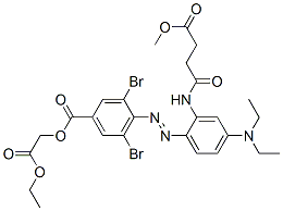 2-ethoxy-2-oxoethyl 3,5-dibromo-4-[[4-(diethylamino)-2-[(4-methoxy-1,4-dioxobutyl)amino]phenyl]azo]benzoate CAS#: 85455-52-3