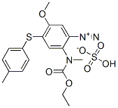 2-[(ethoxycarbonyl)methylamino]-5-methoxy-4-[(4-methylphenyl)thio]benzenediazonium hydrogen sulphate CAS#: 86808-51-7