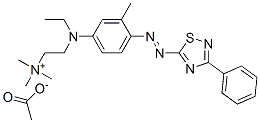 [2-[ethyl[3-methyl-4-[(3-phenyl-1,2,4-thiadiazol-5-yl)azo]phenyl]amino]ethyl]trimethylammonium acetate CAS#: 85283-75-6