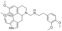 2(1H)-Isoquinolinemethanamine, 3,4-dihydro-6,7-dimethoxy-N-(2-(3,4-dim ethoxyphenyl)ethyl)-1-(1H-indol-3-ylmethyl)- CAS#: 84218-45-1