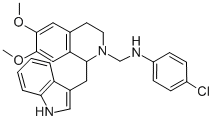 2(1H)-Isoquinolinemethanamine, 3,4-dihydro-N-(4-chlorophenyl)-6,7-dime thoxy-1-(1H-indol-3-ylmethyl)- CAS#: 84218-39-3