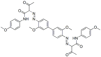 2,2'-[(3,3'-dimethoxy[1,1'-biphenyl]-4,4'-diyl)bis(azo)]bis[N-(4-methoxyphenyl)-3-oxobutyramide] CAS#: 85030-59-7
