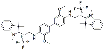 2,2'-[(3,3'-dimethoxy[1,1'-biphenyl]-4,4'-diyl)bis(iminoethylene)]bis(1,3,3-trimethyl-3H-indolium) bis[tetrafluoroborate(1-)] CAS#: 85391-36-2