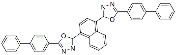 2,2'-(naphthalene-1,4-diyl)bis[5-[1,1'-biphenyl]-4-yl-1,3,4-oxadiazole] CAS#: 85765-06-6