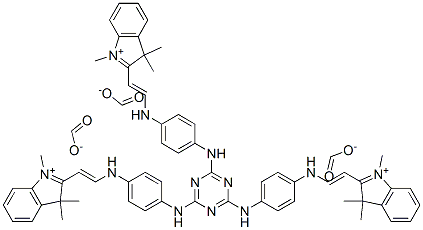2,2',2''-[1,3,5-triazine-2,4,6-triyltris(imino-p-phenyleneiminovinylene)]tris[1,3,3-trimethyl-3H-indolium] triformate CAS#: 88949-22-8