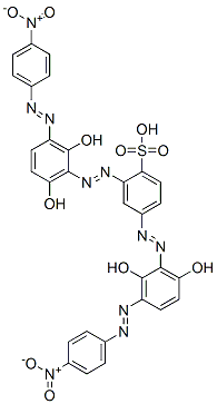 2,4-bis[[2,6-dihydroxy-3-[(4-nitrophenyl)azo]phenyl]azo]benzenesulphonic acid CAS#: 85959-46-2