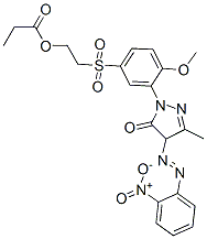 2,4-dihydro-2-[2-methoxy-5-[[2-(propionyloxy)ethyl]sulphonyl]phenyl]-5-methyl-4-[(2-nitrophenyl)azo]-3H-pyrazol-3-one CAS#: 85750-12-5