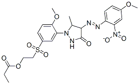 2,4-dihydro-4-[(4-methoxy-2-nitrophenyl)azo]-1-[2-methoxy-5-[[2-(propionyloxy)ethyl]sulphonyl]phenyl]-5-methyl-3H-pyrazol-3-one CAS#: 85409-56-9