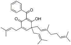 2,5-Cyclohexadien-1-one, 2-benzoyl-4-(3,7-dimethyl-2,6-octadienyl)-3-h ydroxy-4,6-bis(3-methyl-2-butenyl)- CAS#: 81827-55-6