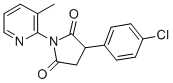 2,5-Pyrrolidinedione, 3-(4-chlorophenyl)-1-(3-methyl-2-pyridinyl)- CAS#: 89703-08-2
