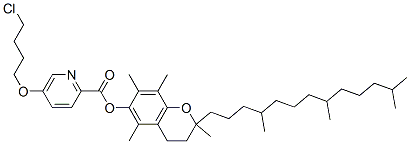 [2,5,7,8-tetramethyl-2-(4,8,12-trimethyltridecyl)chroman-6-yl] 5-(4-ch lorobutoxy)pyridine-2-carboxylate CAS#: 85446-82-8