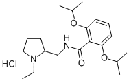 2,6-Diisopropoxy-N-(1-ethyl-2-pyrrolidinylmethyl)benzamide hydrochlori de CAS#: 82935-32-8