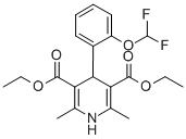 2,6-Dimethyl-3,5-diethoxycarbonyl-4-(o-difluoromethoxyphenyl)-1,4-dihy dropyridine CAS#: 84761-70-6