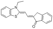 (2E)-2-[(2Z)-2-(3-ETHYL-1,3-BENZOTHIAZOL-2(3H)-YLIDENE)ETHYLIDENE]INDAN-1-ONE CAS#: 88454-41-5