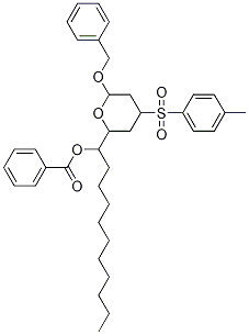 2H-Pyran-2-Methanol,a-decyltetrahydro-4-[(4-Methylphenyl)sulfonyl]-6-(phenylMethoxy)-,benzoate CAS#: 88948-57-6