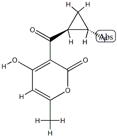 2H-Pyran-2-one, 3-[[(1R,2S)-2-fluorocyclopropyl]carbonyl]-4-hydroxy-6-methyl-, rel- (9CI) CAS#: 823792-54-7