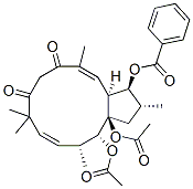 (2R,3S,3aS,4E,10E,12R,13R,13aR)-13,13a-Bis(acetyloxy)-3-(benzoyloxy)-3,3a,9,12,13,13a-hexahydro-2,5,9,9,12-pentamethyl-1H-cyclopentacyclododecene-6,8(2H,7H)-dione CAS#: 87064-58-2