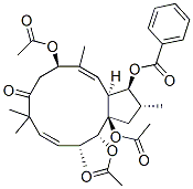 (2R,3S,3aS,4E,6R,10E,12R,13R,13aR)-6,13,13a-Tris(acetyloxy)-3-(benzoyloxy)-1,2,3,3a,6,7,9,12,13,13a-decahydro-2,5,9,9,12-pentamethyl-8H-cyclopentacyclododecen-8-one CAS#: 81557-52-0