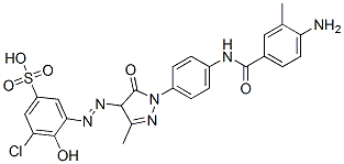 3-[[1-[4-[(4-amino-3-methylbenzoyl)amino]phenyl]-4,5-dihydro-3-methyl-5-oxo-1H-pyrazol-4-yl]azo]-5-chloro-4-hydroxybenzenesulphonic acid CAS#: 85895-96-1