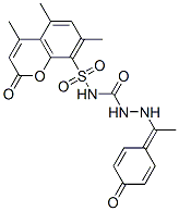 3-[1-(4-oxo-1-cyclohexa-2,5-dienylidene)ethylamino]-1-(4,5,7-trimethyl -2-oxo-chromen-8-yl)sulfonyl-urea CAS#: 85302-45-0