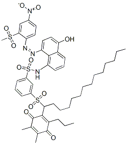 3-[[1-(4,5-dimethyl-3,6-dioxo-2-propylcyclohexa-1,4-dien-1-yl)tetradecyl]sulphonyl]-N-[5-hydroxy-8-[[2-(methylsulphonyl)-4-nitrophenyl]azo]-1-naphthyl]benzenesulphonamide CAS#: 84285-28-9