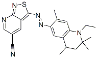 3-[(1-ethyl-1,2,3,4-tetrahydro-2,2,4,7-tetramethyl-6-quinolyl)azo]isothiazolo[3,4-b]pyridine-5-carbonitrile CAS#: 84000-69-1