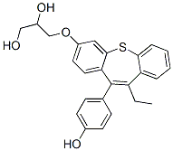3-[[10-Ethyl-11-(p-hydroxyphenyl)dibenzo[b,f]thiepin-3-yl]oxy]-1,2-propanediol CAS#: 85850-94-8
