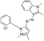 3-[(1,2-dimethyl-1H-indol-3-yl)azo]-1,5-dimethyl-2-phenyl-1H-pyrazolium chloride CAS#: 89923-55-7