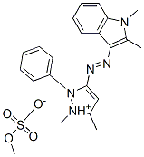 3-[(1,2-dimethyl-1H-indol-3-yl)azo]-1,5-dimethyl-2-phenyl-1H-pyrazolium methyl sulphate CAS#: 89923-54-6