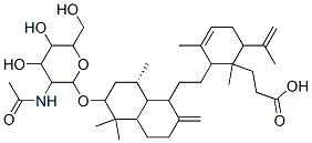 3-[2-[2-[6-[3-acetamido-4,5-dihydroxy-6-(hydroxymethyl)oxan-2-yl]oxy-5,5,8a-trimethyl-2-methylidene-decalin-1-yl]ethyl]-1,3-dimethyl-6-prop-1-en-2-yl-1-cyclohex-3-enyl]propanoic acid CAS#: 82537-86-8