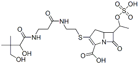 3-[2-[3-[(2,4-dihydroxy-3,3-dimethyl-butanoyl)amino]propanoylamino]eth ylsulfanyl]-7-oxo-6-(1-sulfooxyethyl)-1-azabicyclo[3.2.0]hept-2-ene-2- carboxylic acid CAS#: 82475-09-0