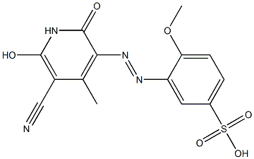 3-[2-(5-Cyano-1,2-dihydro-6-hydroxy-4-Methyl-2-oxo-3-pyridinyl)diazenyl]-4-Methoxybenzenesulfonic Acid CAS#: 85539-36-2