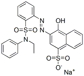 3-[[2-[(N-Ethyl-N-phenylamino)sulfonyl]phenyl]azo]-4-hydroxy-1-naphthalenesulfonic acid sodium salt CAS#: 82944-40-9