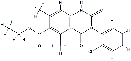 3-(2-chlorophenyl)-6-ethoxycarbonyl-5,7-dimethyl-2,4(1H,3H)-quinazolidinedione CAS#: 81087-59-4